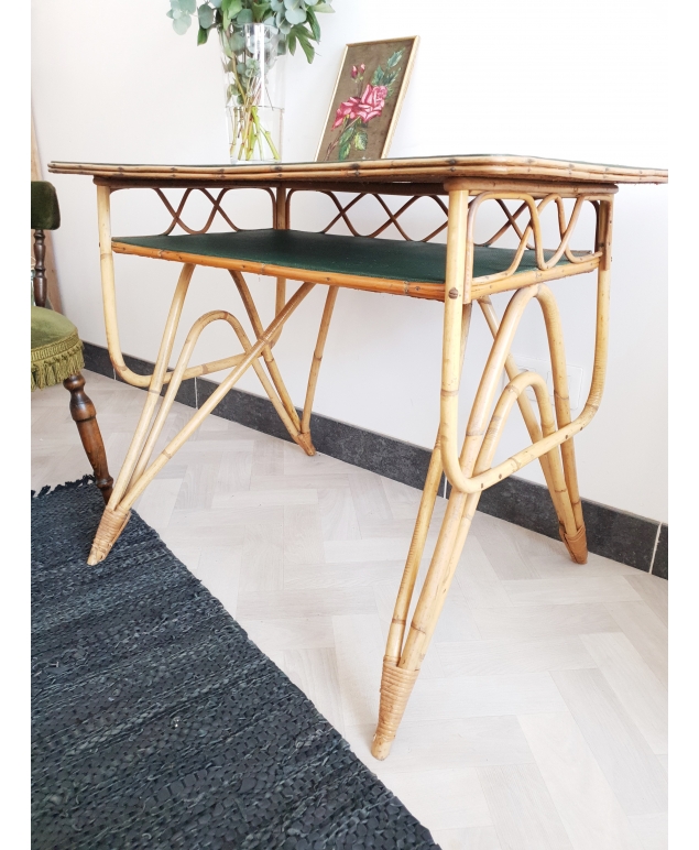 Bureau en rotin vintage | Brocante vintage - Lille